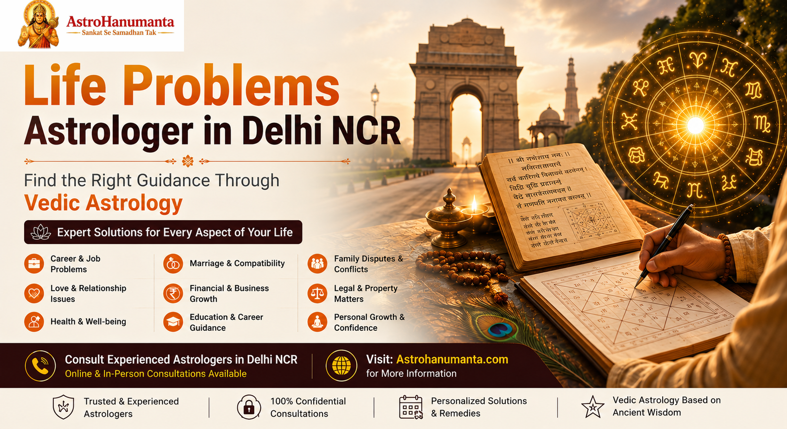 Life Problems Astrologer in Delhi NCR: Find the Right Guidance Through Vedic Astrology